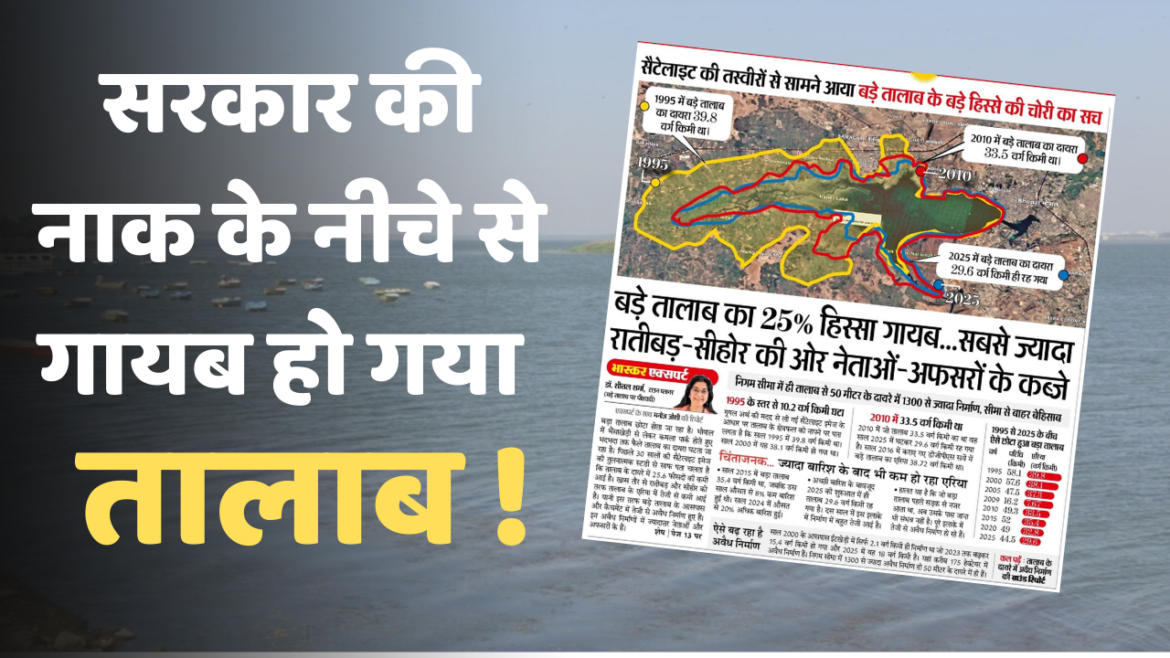 भोपाल का बड़ा तालाब: 25% हिस्सा गायब